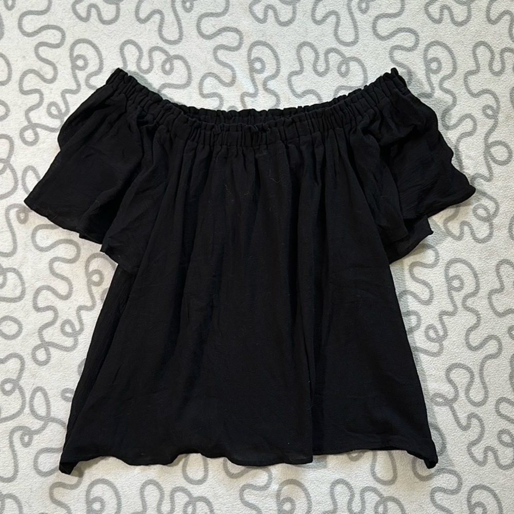 Eberjey Black Bamboo Off The Shoulder Top